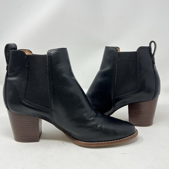 Madewell Regan Boot Size 8.5 Black Leather Pull On J8307 - Picture 8 of 11
